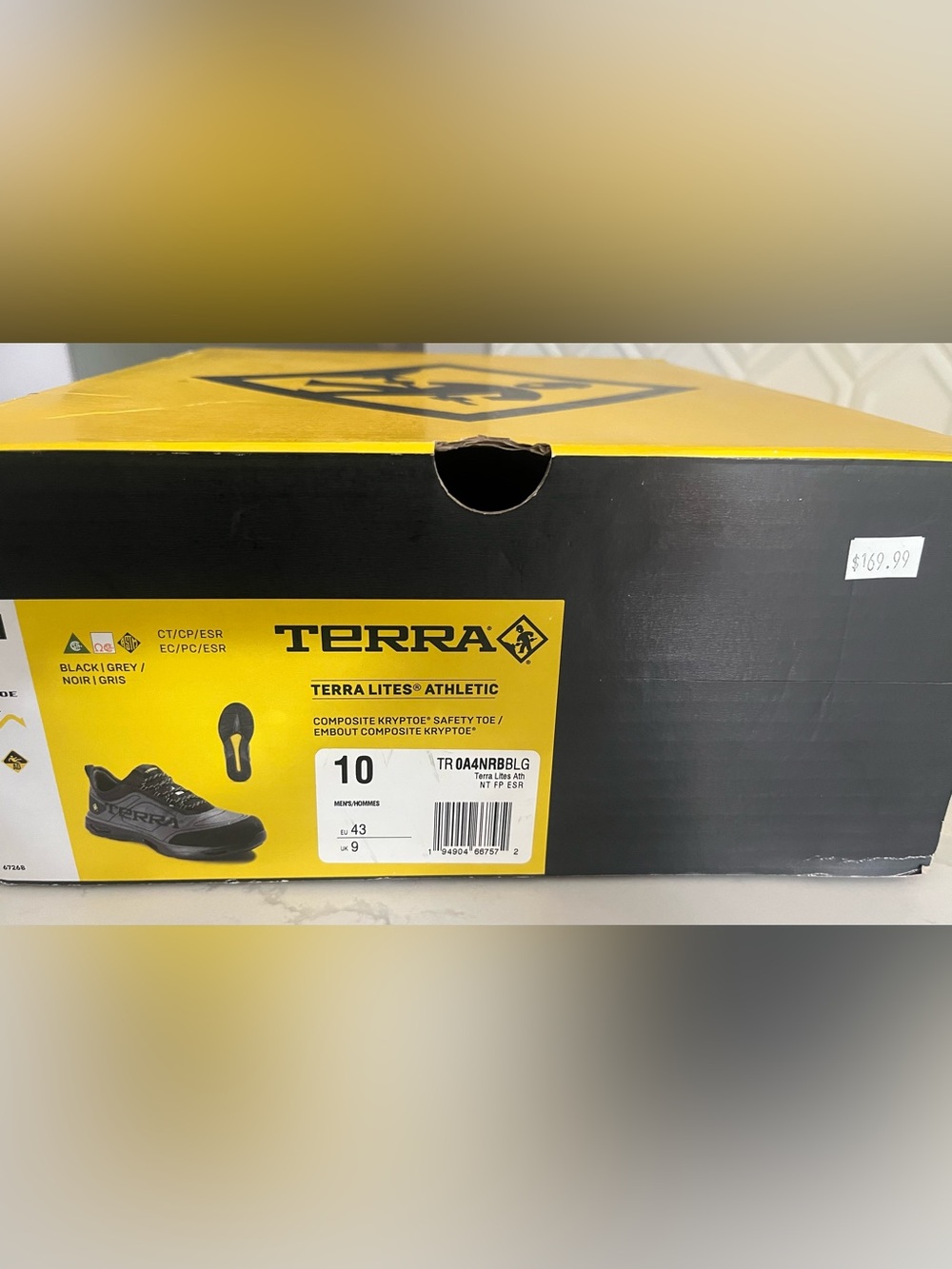 Terra Men’s Composite Safety Toe Work Shoes - size 10